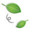 Leaf Fluttering in Wind emoji on Samsung